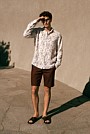 Stretch Cotton Dobby Longline Short