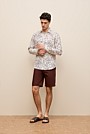 Stretch Cotton Dobby Longline Short