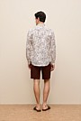 Regular Fit Floral Linen Long Sleeve Shirt