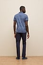 Pique Fine Stripe Monogram Polo