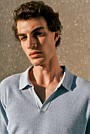 Cotton Linen Collared Knit Polo
