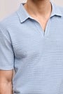 Cotton Linen Collared Knit Polo