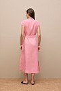 Linen Cap Sleeve Shirt Dress