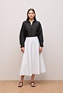 Textured Flare Midi Skirt