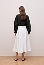 Textured Flare Midi Skirt