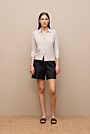 Stretch Linen Blend Tailored Short