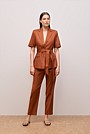Stretch Linen Short Sleeve Blazer