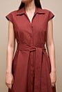 Poplin Cap Sleeve Shirt Dress