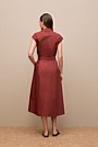 Poplin Cap Sleeve Shirt Dress
