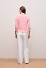 Linen Cotton Mouline Collared Cardigan