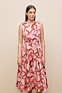 Peony Sateen Sleeveless Dress