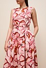 Peony Sateen Sleeveless Dress