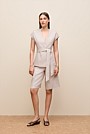 Yarn Dyed Linen Cap Sleeve Vest