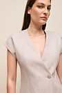 Yarn Dyed Linen Cap Sleeve Vest