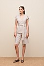 Yarn Dyed Linen Cap Sleeve Vest