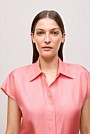 Silk Twill Cap Sleeve Shirt