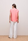 Silk Twill Cap Sleeve Shirt
