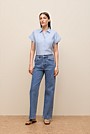 Delave Linen Cap Sleeve Shirt