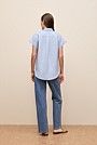Delave Linen Cap Sleeve Shirt