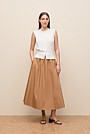 Cotton Poplin Pull On Skirt