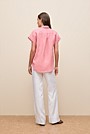 Delave Linen Cap Sleeve Shirt