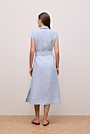 Linen Cap Sleeve Shirt Dress