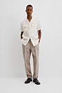 Double Pocket Textured Linen Short Sleeve Shirt
