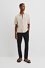 Short Sleeve Cotton Linen Knit Shirt