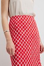 Draped Bias Print Skirt
