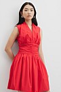 Gathered Hem Mini Dress