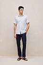 Regular Fit Seersucker Stripe Pocket Shirt