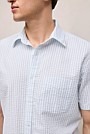Regular Fit Seersucker Stripe Pocket Shirt