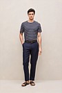 Cotton Linen Double Stripe T-shirt