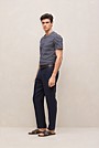 Cotton Linen Double Stripe T-shirt