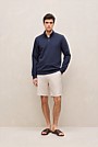 Terry 1/4 Zip Monogram Sweat