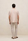 Linen Tent Stripe Camp Shirt