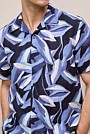 Painted Leaf Linen Camp Shirt