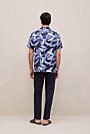 Painted Leaf Linen Camp Shirt