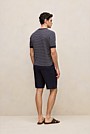 Linen Cotton Rib Stripe Knit T-shirt