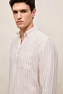 Regular Fit Linen Bengal Stripe Shirt