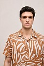 Brushstroke Linen Camp Shirt