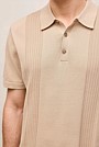 Mercerised Cotton Rib Detail Knit Polo