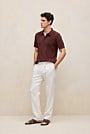Mercerised Cotton Rib Detail Knit Polo