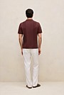 Mercerised Cotton Rib Detail Knit Polo