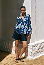 Stretch Linen Blend Tailored Short