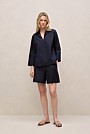 Stretch Linen Blend Tailored Short