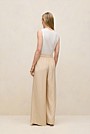 Pleat Front Wide Leg Pant