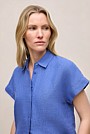 Delave Linen Cap Sleeve Shirt