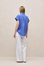 Delave Linen Cap Sleeve Shirt