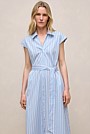 Sateen Regency Stripe Shirt Dress